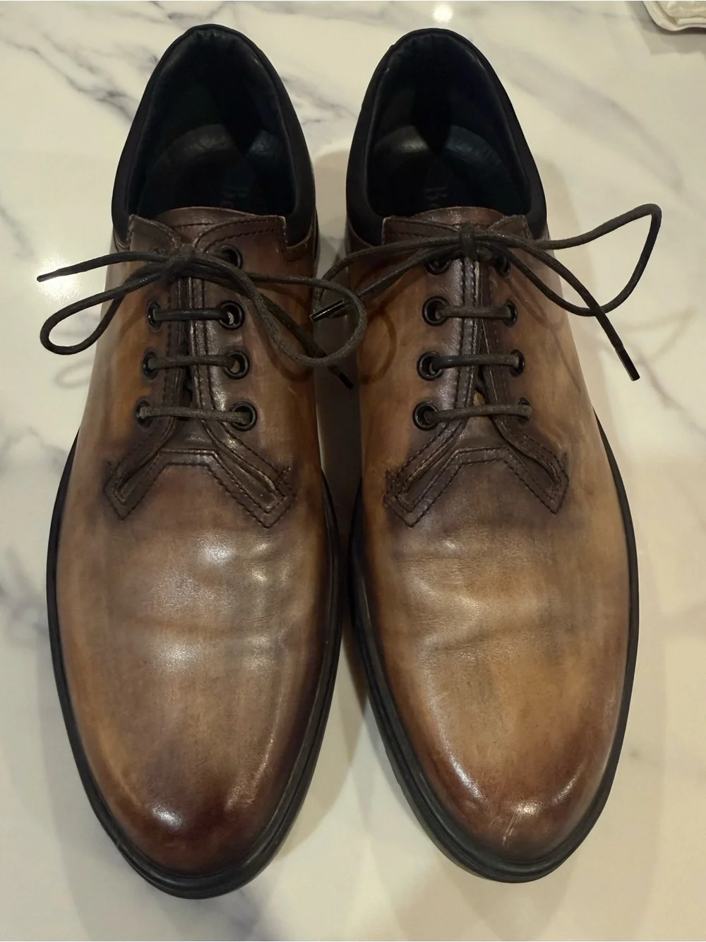Berluti Paris Men’s Patinated Leather Derby Lace Up Shoes